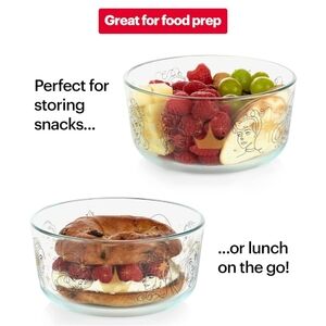 Pyrex Disney Princess Characters Glass Bowl with Illustrations